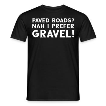 I Prefer Gravel Bike Radfahrer Bikepacking Fahrrad - Männer T-Shirt - Schwarz - Vorne - AI Model Male 178 light (178cm)
