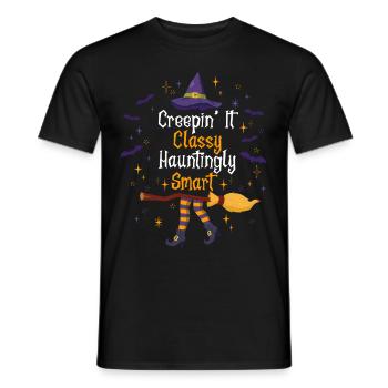 Creepin' It Classy Schaurig-schönes Halloween - Männer T-Shirt - Schwarz - Vorne - AI Model Male 178 light (178cm)