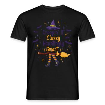 Creepin' It Classy Schaurig-schönes Halloween - Männer T-Shirt - Schwarz - Vorne - AI Model Male 178 light (178cm)
