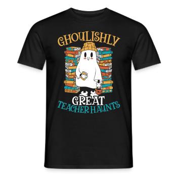 Schaurig-schöner Lehrer sucht Lehrer-Halloween hei - Männer T-Shirt - Schwarz - Vorne - AI Model Male 178 light (178cm)