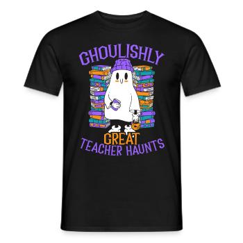 Schaurig-schöner Lehrer sucht Lehrer-Halloween hei - Männer T-Shirt - Schwarz - Vorne - AI Model Male 178 light (178cm)