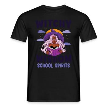 Hexenweisheit Schulgeister Lehrer Halloween - Männer T-Shirt - Schwarz - Vorne - AI Model Male 178 light (178cm)