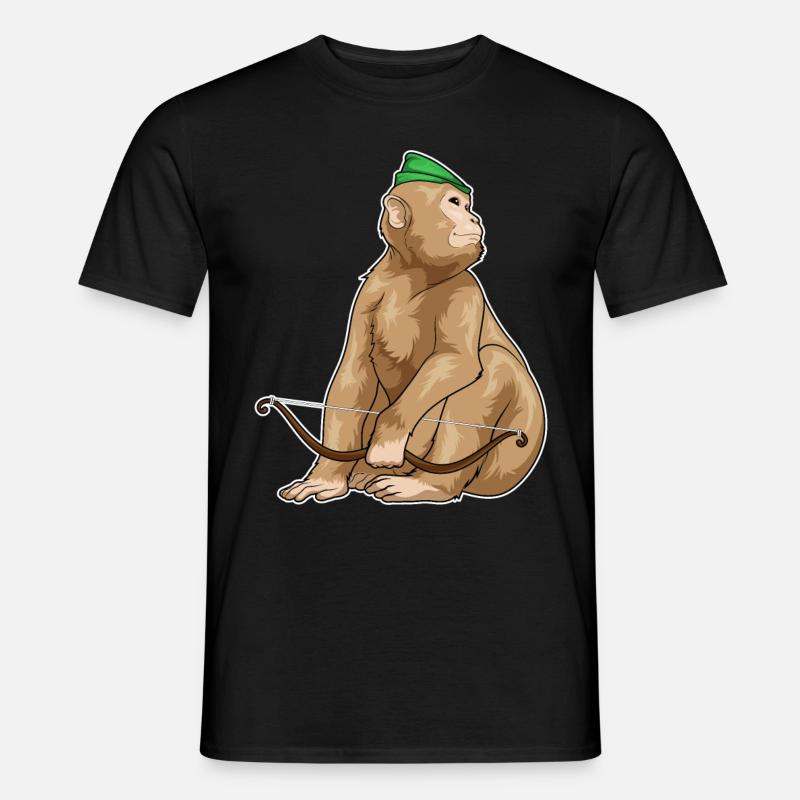 Monkey Archer Bow - Men's T-shirt - black