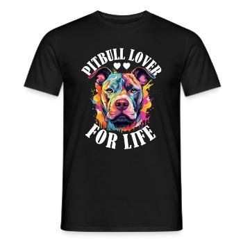 Pitbull Pittie - Pitbull Lover for Life Dog - Men's T-Shirt - black - Front - AI Model Male 178 light (178cm)