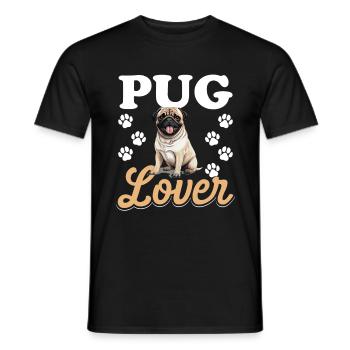 Pug Dog Breed Pet - Pug lover - Männer T-Shirt - Schwarz - Vorne - AI Model Male 178 light (178cm)