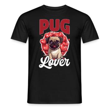 Pug Dog Breed Pet - Pug lover - Männer T-Shirt - Schwarz - Vorne - AI Model Male 178 light (178cm)