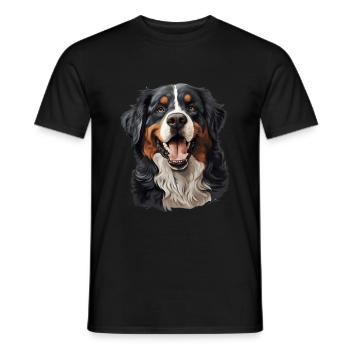 Bernese Mountain Dog - Männer T-Shirt - Schwarz - Vorne - AI Model Male 178 light (178cm)