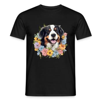 Bernese Mountain Dog - Männer T-Shirt - Schwarz - Vorne - AI Model Male 178 light (178cm)