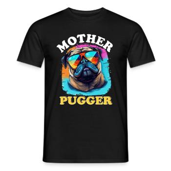 Pug Dog Breed Pet - Mother Pugger - T-shirt homme - noir - Devant - AI Model Male 178 light (178cm)
