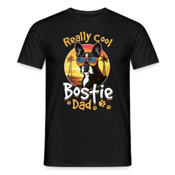 Boston Terrier Bostie Dog Breed Pet - T-shirt homme - noir - Devant - AI Model Male 178 light (178cm)