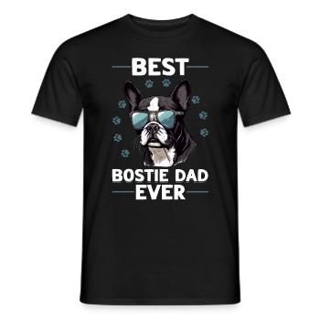 Boston Terrier Bostie Dog Breed Pet - T-shirt homme - noir - Devant - AI Model Male 178 light (178cm)