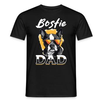 Boston Terrier Bostie Dog Breed Pet - Bostie Dad - Männer T-Shirt - Schwarz - Vorne - AI Model Male 178 light (178cm)