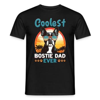 Boston Terrier Bostie Dog Breed Pet - T-shirt homme - noir - Devant - AI Model Male 178 light (178cm)