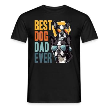 Boston Terrier Bostie Dog Breed Pet - T-shirt homme - noir - Devant - AI Model Male 178 light (178cm)
