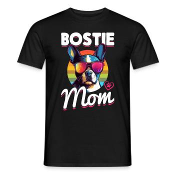 Boston Terrier Bostie Dog Breed Pet - Bostie mom - Männer T-Shirt - Schwarz - Vorne - AI Model Male 178 light (178cm)