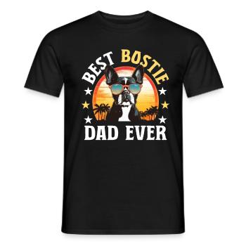 Boston Terrier Bostie Dog Breed Pet - T-shirt homme - noir - Devant - AI Model Male 178 light (178cm)