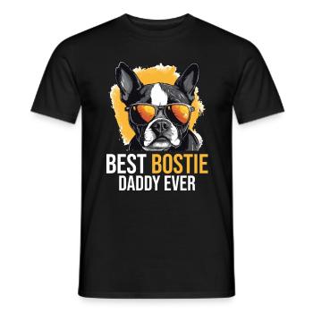 Boston Terrier Bostie Dog Breed Pet - T-shirt homme - noir - Devant - AI Model Male 178 light (178cm)