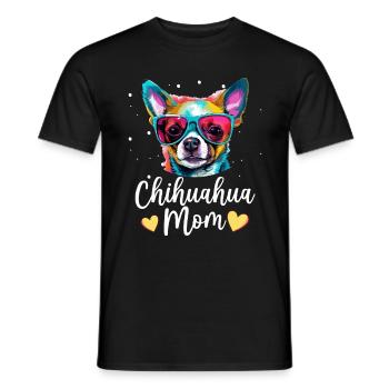 Chihuahua Chiwawa Dog Breed Pet - Chihuahua mom - Männer T-Shirt - Schwarz - Vorne - AI Model Male 178 light (178cm)