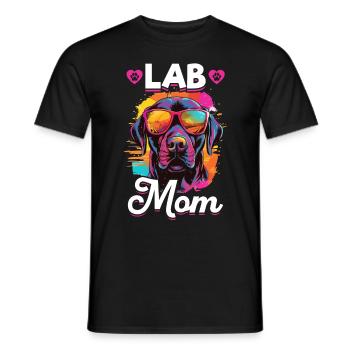 Labrador Retriever Dog Breed Pet - Lab mom - Men's T-Shirt - black - Front - AI Model Male 178 light (178cm)
