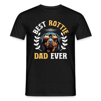 Rottweiler Rottie Dog Breed Pet - Best Rottie Dad - Männer T-Shirt - Schwarz - Vorne - AI Model Male 178 light (178cm)