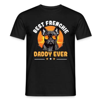 Bouledogue français Race de chien Chien Pet - T-shirt homme - noir - Devant - AI Model Male 178 light (178cm)