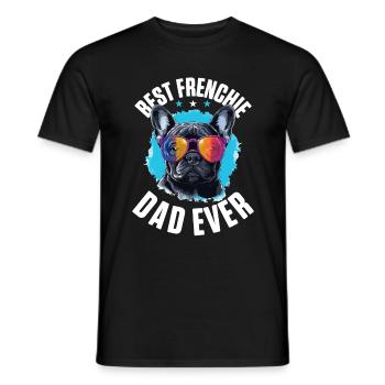 Race de chien bouledogue français - T-shirt homme - noir - Devant - AI Model Male 178 light (178cm)