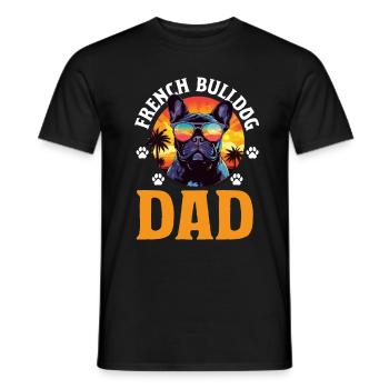 French Bulldog Frenchie Dog Breed Pet French - Männer T-Shirt - Schwarz - Vorne - AI Model Male 178 light (178cm)