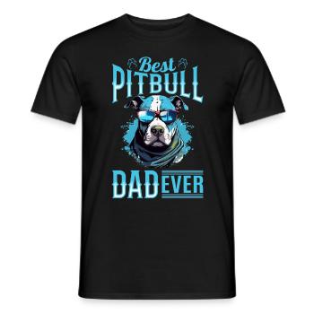 Pitbull Pittie Dog Breed Pet Best Pitbull Dad Ever - Men's T-Shirt - black - Front - AI Model Male 178 light (178cm)