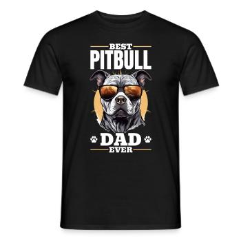 Pittie Dog Breed Pet - Meilleur Pitbull Daddy Ever - T-shirt homme - noir - Devant - AI Model Male 178 light (178cm)