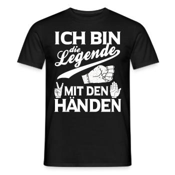 Scissors Stone Paper Legend Design - Men's T-Shirt - black - Front - AI Model Male 178 light (178cm)