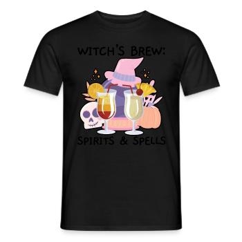 Witch’s Brew: Ghosts & Spells Barman Hal - T-shirt homme - noir - Devant - AI Model Male 178 light (178cm)