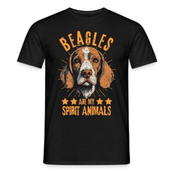 Beagle Lover Géométrie Beagle Art - T-shirt homme - noir - Devant - AI Model Male 178 light (178cm)