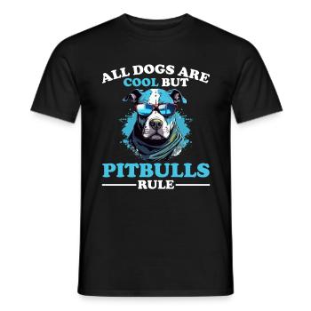 Pittie Pet Tous les chiens sont cool, mais les pitbulls règnent - T-shirt homme - noir - Devant - AI Model Male 178 light (178cm)