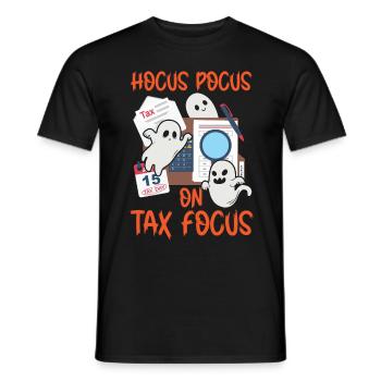 Hocus-pocus sur le comptable fiscal Halloween - T-shirt homme - noir - Devant - AI Model Male 178 light (178cm)