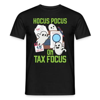 Hocus-pocus sur le comptable fiscal Halloween - T-shirt homme - noir - Devant - AI Model Male 178 light (178cm)