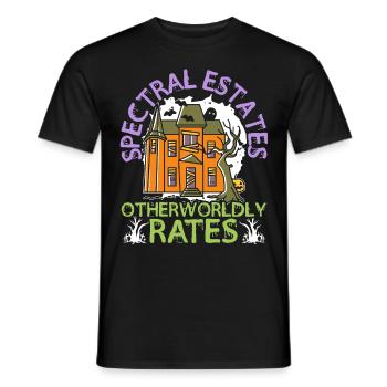 Successions spectrales Tarifs d’un autre monde Halloween - T-shirt homme - noir - Devant - AI Model Male 178 light (178cm)