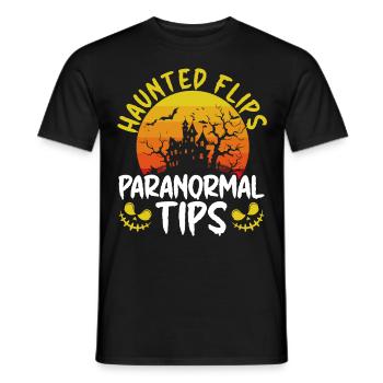 Haunted Flips Paranormal Tips Agent immobilier H - T-shirt homme - noir - Devant - AI Model Male 178 light (178cm)
