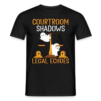 Courtroom Shadow Legal Echoes Avocat Hal - T-shirt homme - noir - Devant - AI Model Male 178 light (178cm)