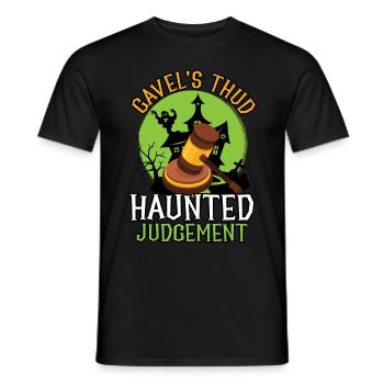 Le Thud de Gavel Haunted Judgment Attorney Hallow - T-shirt homme - noir - Devant - AI Model Male 178 light (178cm)