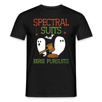 Spectral Suits Scary Pursuits Lawyer H - Men's T-Shirt - black - Front - AI Model Male 178 light (178cm)