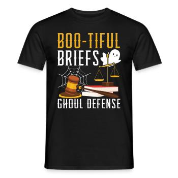 Boo-tiful Briefs Ghoul Defense Lawyer Halloween - Men's T-Shirt - black - Front - AI Model Male 178 light (178cm)