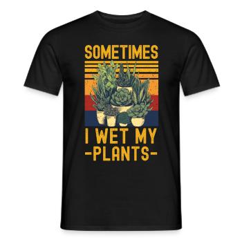 Succulents Funny Saying - Men's T-Shirt - black - Front - AI Model Male 178 light (178cm)