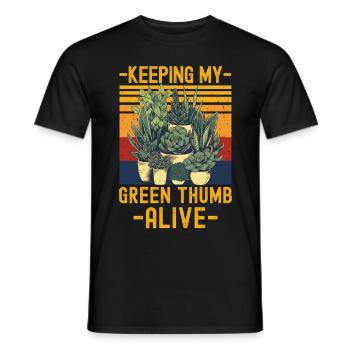 Succulents Funny Saying - Men's T-Shirt - black - Front - AI Model Male 178 light (178cm)