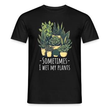 Succulents Funny Saying - Men's T-Shirt - black - Front - AI Model Male 178 light (178cm)