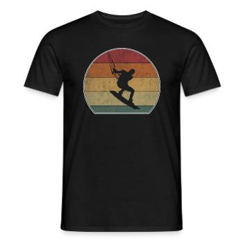 Kitesurf rétro Sunset Kitesurf - T-shirt homme - noir - Devant - AI Model Male 178 light (178cm)