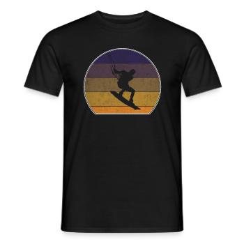 Kitesurf rétro Sunset Kitesurf - T-shirt homme - noir - Devant - AI Model Male 178 light (178cm)