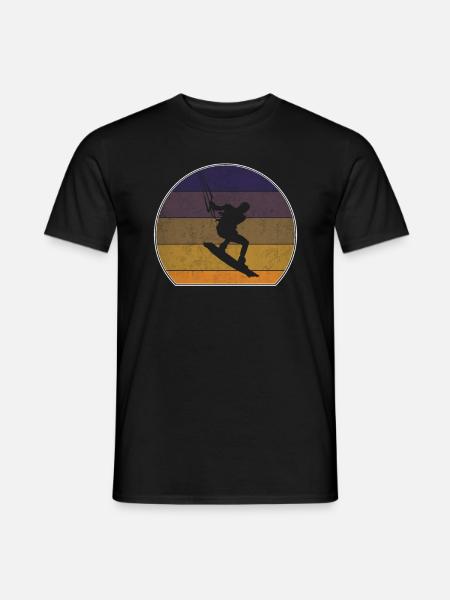 Kitesurf rétro Sunset Kitesurf - T-shirt homme - noir