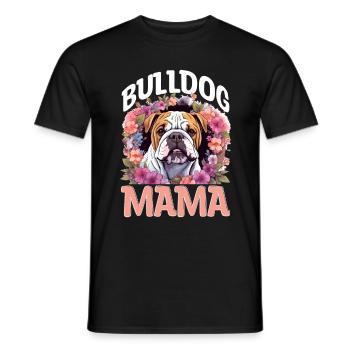 Amateur de bouledogue anglais britannique - Bulldog Mama - T-shirt homme - noir - Devant - AI Model Male 178 light (178cm)