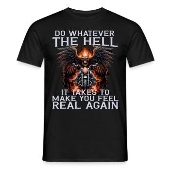 Motorbike motorcyclist chopper bike motorcycles - Men's T-Shirt - black - Front - AI Model Male 178 light (178cm)