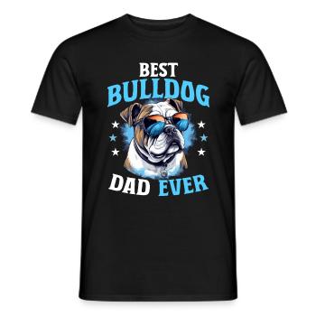 Amateur de bouledogue anglais britannique Le meilleur père bouledogue - T-shirt homme - noir - Devant - AI Model Male 178 light (178cm)